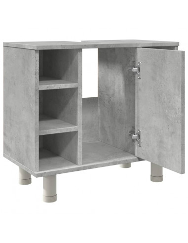 Mobile da Bagno Grigio Cemento 60x32x53,5 cm Legno Multistrato