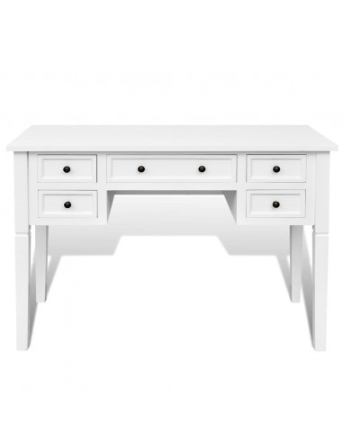 Scrivania Bianca con 5 Cassetti