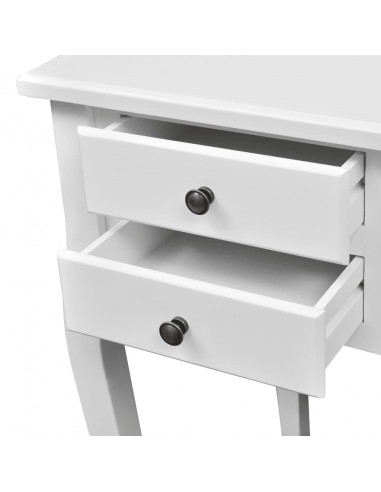 Scrivania in Stile Francese Legno con Gambe Curve e 5 Cassetti