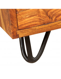 Scrivania con 1 Cassetto 1 Armadietto Legno Massello Sheesham 2