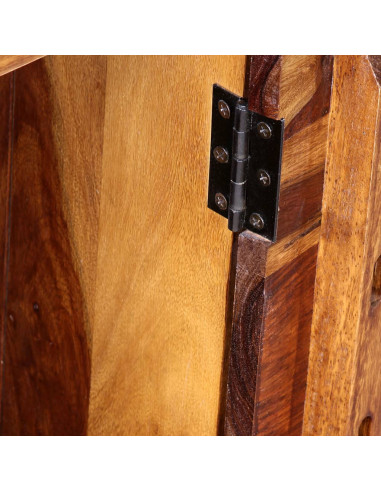 Scrivania con 1 Cassetto 1 Armadietto Legno Massello Sheesham