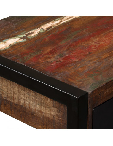 Scrivania a 2 Cassetti Legno Massello di Recupero 120x50x76 cm