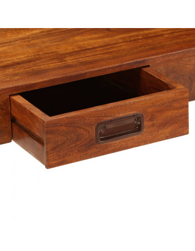 Libreria in Legno Acacia con Finitura Miele 60x30x160 cm