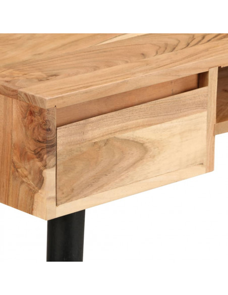 Scrivania in Legno Massello di Acacia 118x45x76 cm