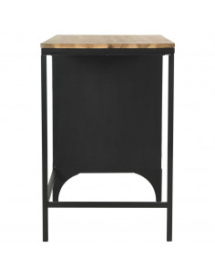 Scrivania Base Singola Legno di Abete e Acciaio 100x50x76 cm 2