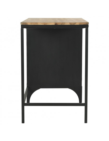 Scrivania Base Singola Legno di Abete e Acciaio 100x50x76 cm