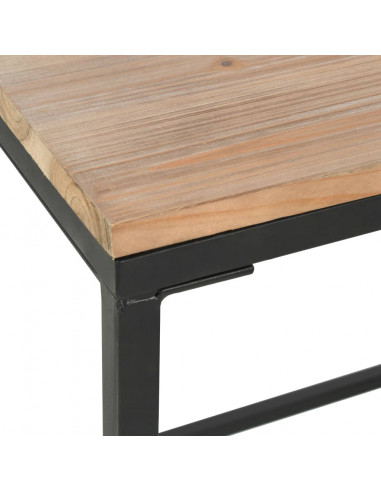 Scrivania Base Singola Legno di Abete e Acciaio 100x50x76 cm