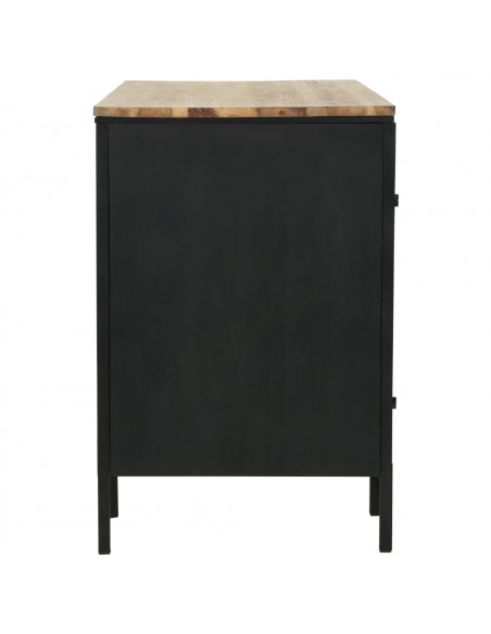 Scrivania con Armadietti Legno di Abete e Acciaio 120x50x76 cm