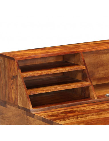 Scrivania 110x50x94 cm Massello di Sheesham e Acciaio