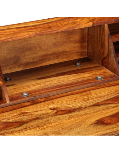 Scrivania 110x50x94 cm Massello di Sheesham e Acciaio