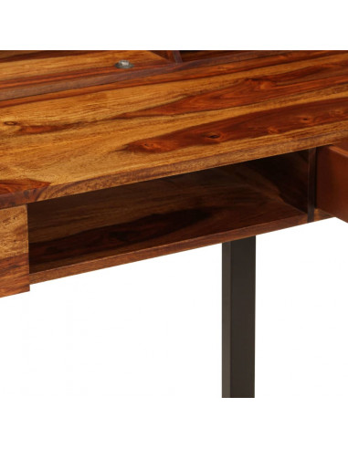 Scrivania 110x50x94 cm Massello di Sheesham e Acciaio