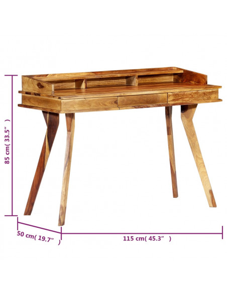 Scrivania 115x50x85 cm in Legno Massello di Sheesham