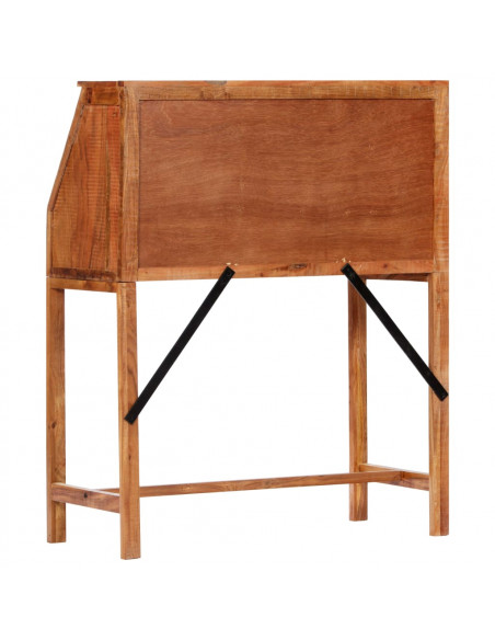 Scrivania 90x40x107cm in Legno Massello di Acacia