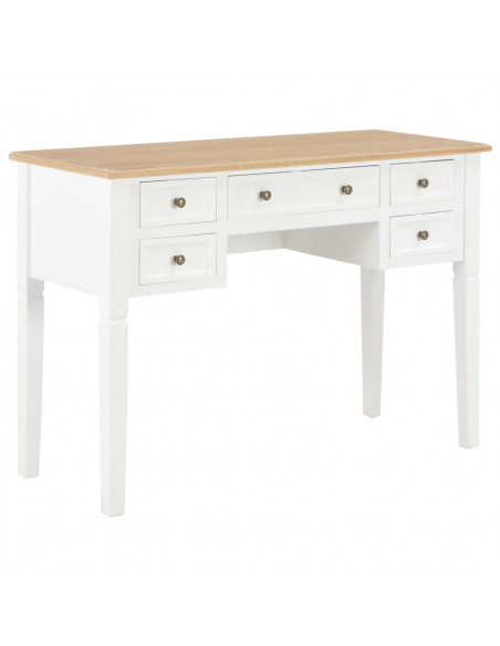 Scrivania Bianca 109,5x45x77,5 cm in Legno