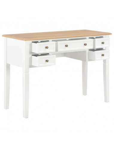 Scrivania Bianca 109,5x45x77,5 cm in Legno