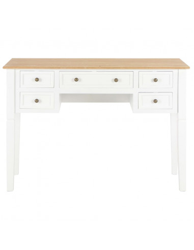 Scrivania Bianca 109,5x45x77,5 cm in Legno