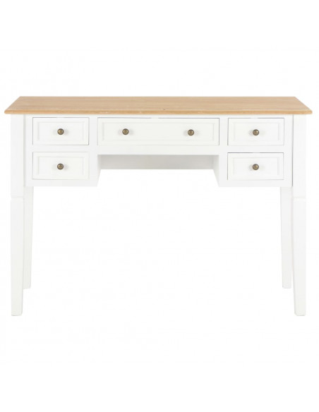 Scrivania Bianca 109,5x45x77,5 cm in Legno