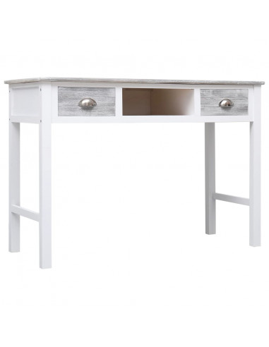 Scrivania Grigia 110x45x76 cm in Legno