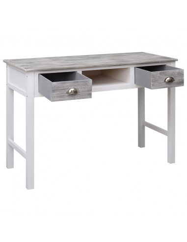 Scrivania Grigia 110x45x76 cm in Legno