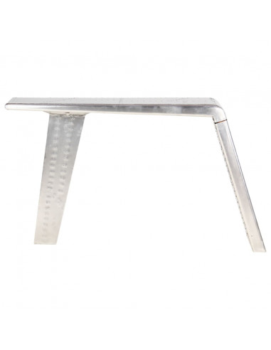 Scrivania Aviator Argento 112x50x76 cm Metallo