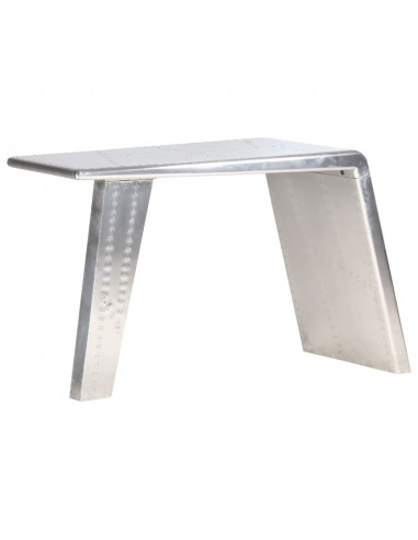 Scrivania Aviator Argento 112x50x76 cm Metallo
