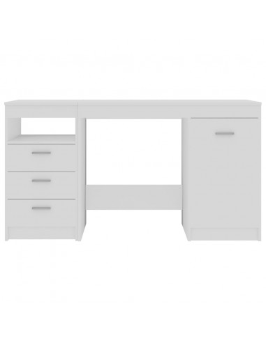 Scrivania Bianca 140x50x76 cm in Legno Multistrato