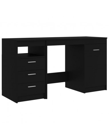 Scrivania Nera 140x50x76 cm in Truciolato