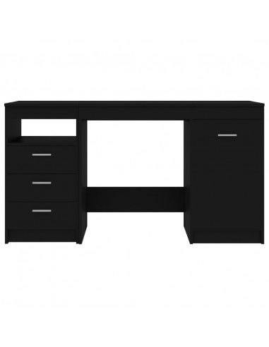 Scrivania Nera 140x50x76 cm in Truciolato
