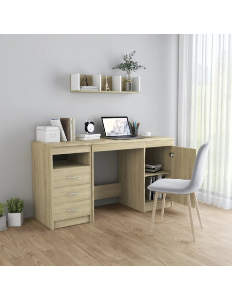 Scrivania Rovere Sonoma 140x50x76 cm in Truciolato