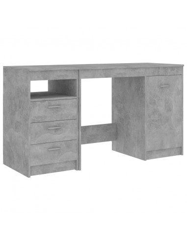 Scrivania Grigio Cemento 140x50x76 cm in Truciolato