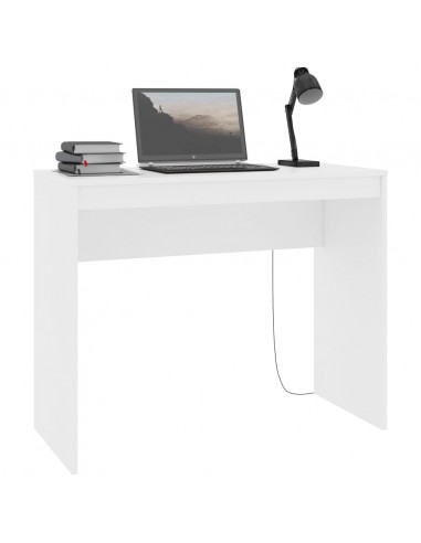 Scrivania Bianca 90x40x72 cm in Legno Multistrato