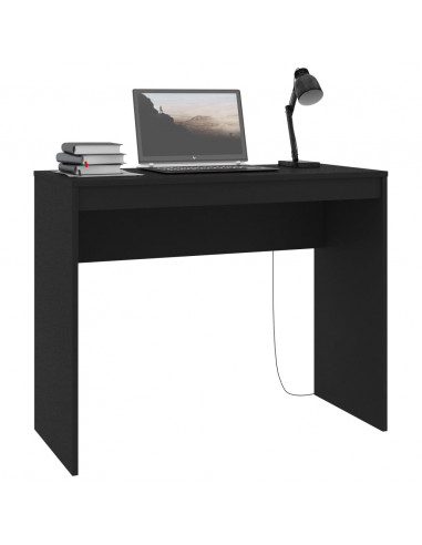 Scrivania Nera 90x40x72 cm in Legno Multistrato