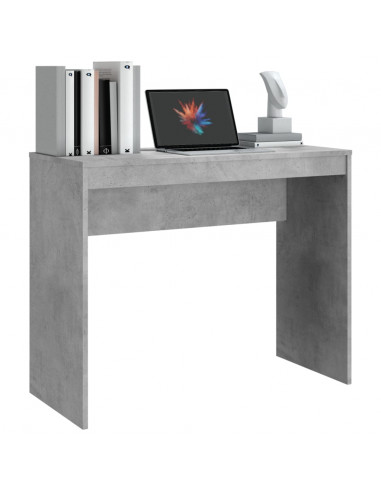 Scrivania Grigio Cemento 90x40x72 cm in Legno Multistrato
