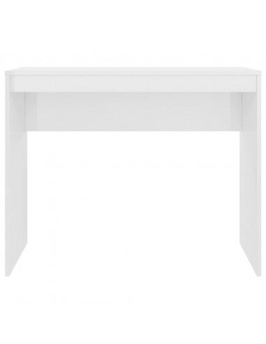 Scrivania Bianco Lucido 90x40x72 cm in Legno Multistrato