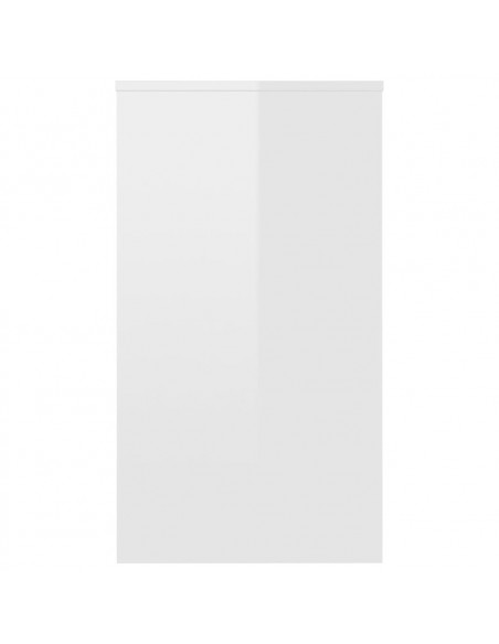 Scrivania Bianco Lucido 90x40x72 cm in Legno Multistrato
