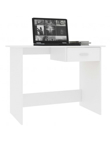 Scrivania Bianca 100x50x76 cm in Legno Multistrato
