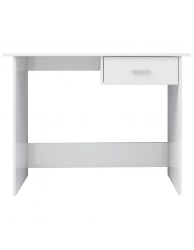 Scrivania Bianco Lucido 100x50x76 cm in Legno Multistrato