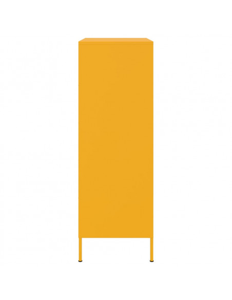Credenza Giallo Senape 68x39x113 cm in Acciaio