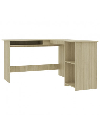 Scrivania Angolare a L Rovere Sonoma 120x140x75cm Multistrato