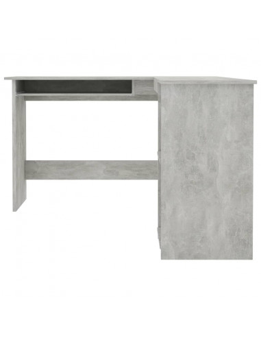 Scrivania Angolare a L Grigio Cemento 120x140x75cm Multistrato