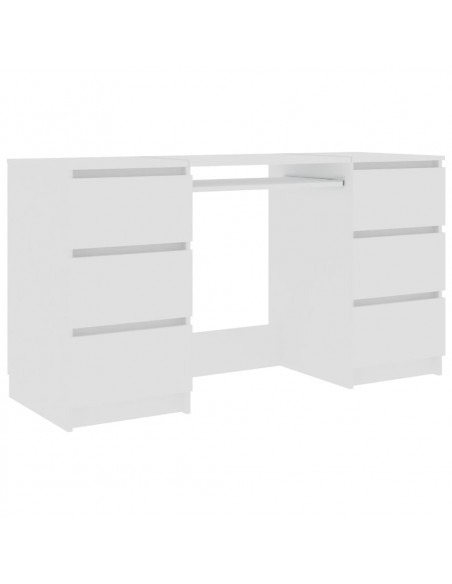 Scrivania Bianca 140x50x77 cm in Legno Multistrato