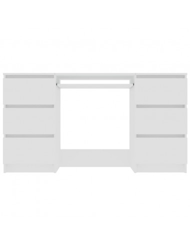 Scrivania Bianca 140x50x77 cm in Legno Multistrato