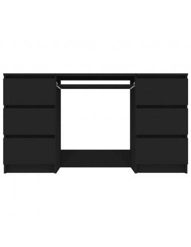 Scrivania Nera 140x50x77 cm in Legno Multistrato