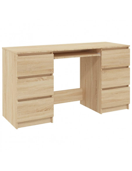 Scrivania Rovere Sonoma 140x50x77 cm in Legno Multistrato