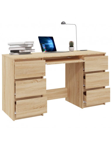 Scrivania Rovere Sonoma 140x50x77 cm in Legno Multistrato