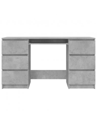 Scrivania Grigio Cemento 140x50x77 cm in Legno Multistrato
