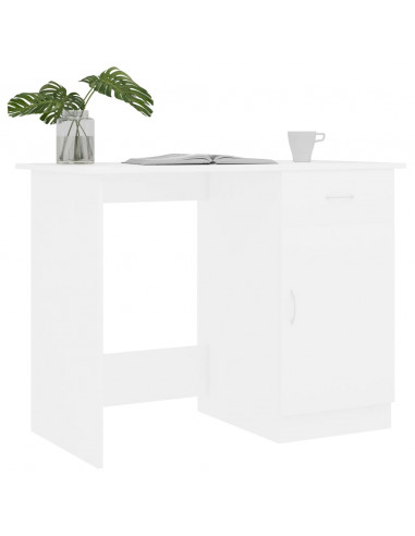 Scrivania Bianca 100x50x76 cm in Legno Multistrato