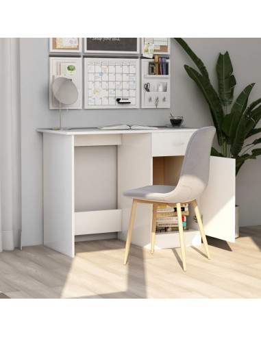 Scrivania Bianca 100x50x76 cm in Legno Multistrato