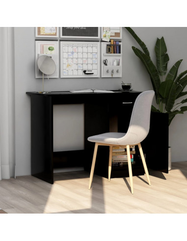 Scrivania Nera 100x50x76 cm in Legno Multistrato