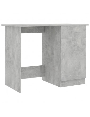 Scrivania Grigio Cemento 100x50x76 cm in Legno Multistrato